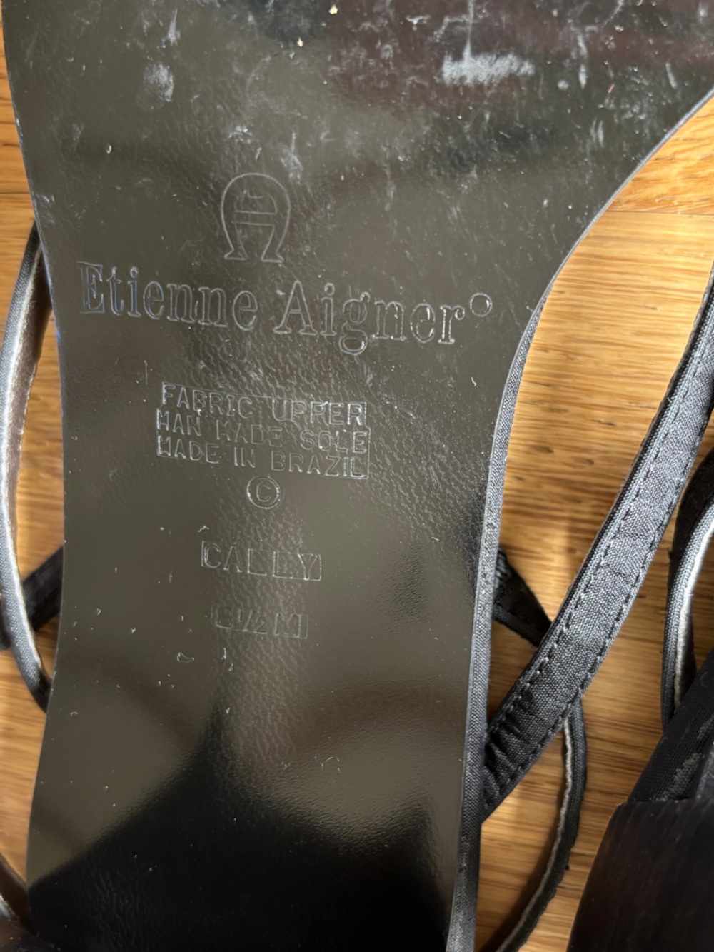 Y2k vintage Etienne Aigner block sanal heels womens 8.5 - Picture 3 of 4